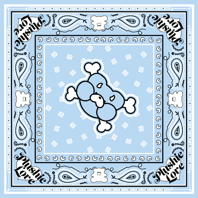 Blue Plushie Love Bandana