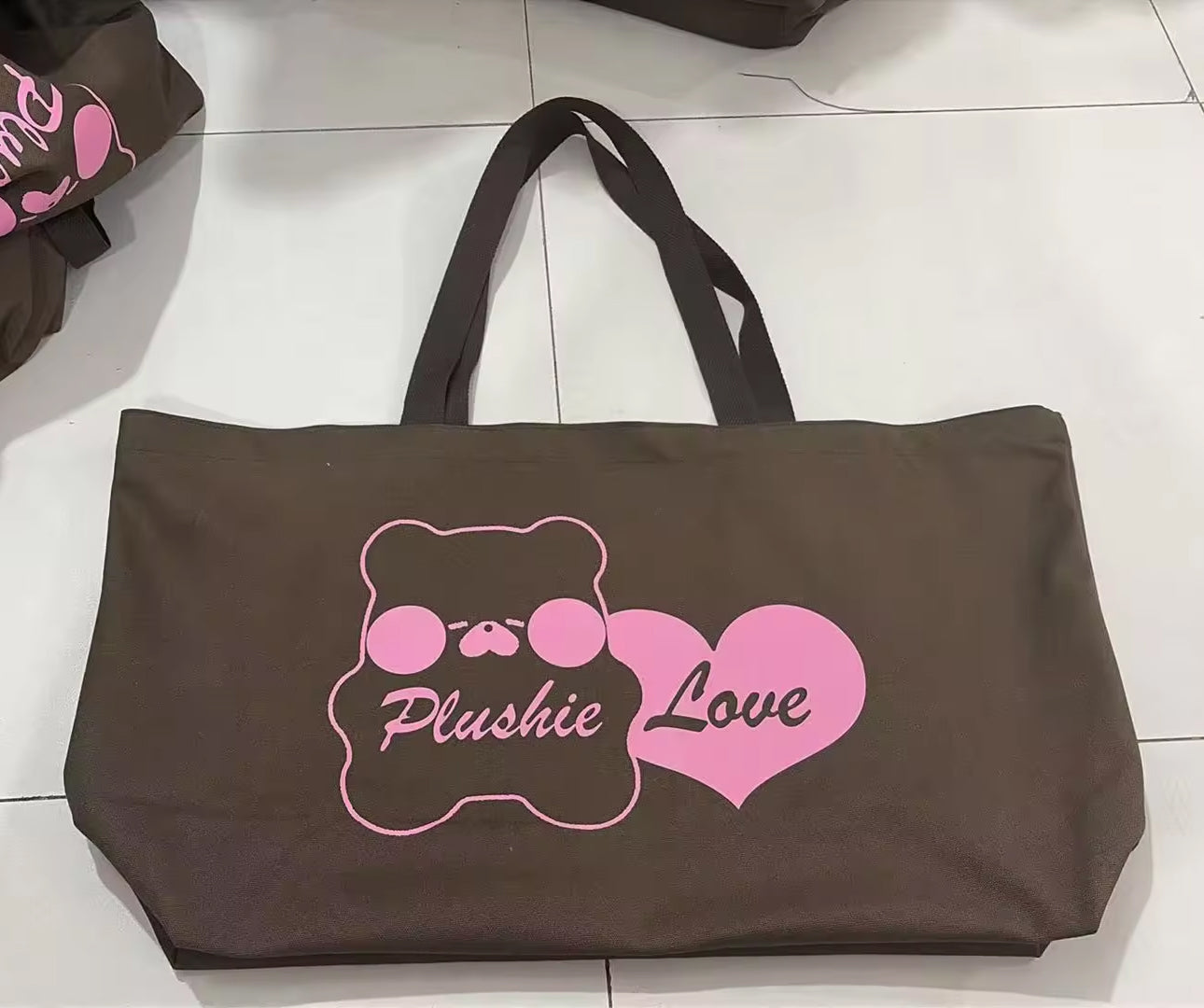 Xtra Large Plushie Tote - Brown